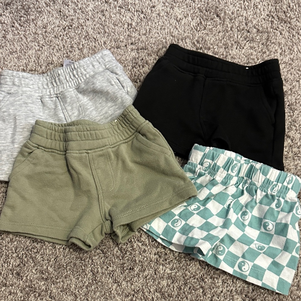 adidas Kids Shorts Set - Black, Gray, Green, and Patterned